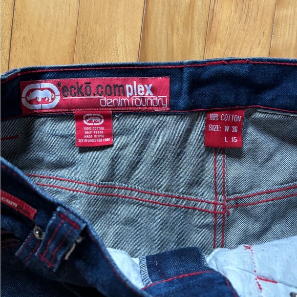 y2k Streetwear Ecko complex Baggy Denim Carpenter Shorts - Picture 4 of 4